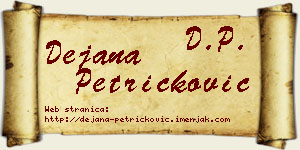 Dejana Petričković vizit kartica